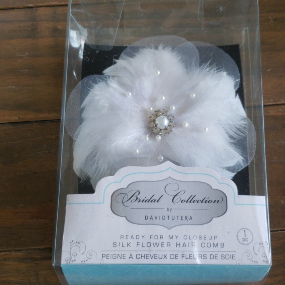 Silk flower hair comb